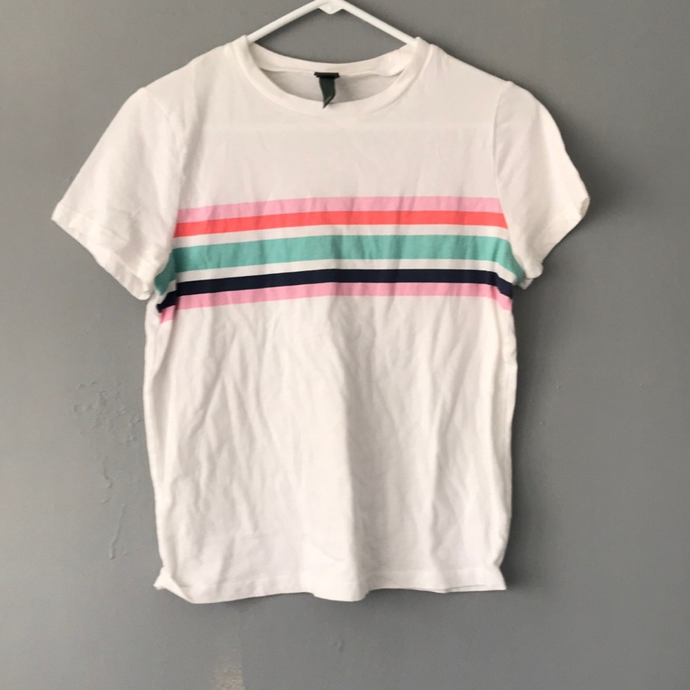 Wild Fable Colorful Striped Short Sleeve Shirt Size Small